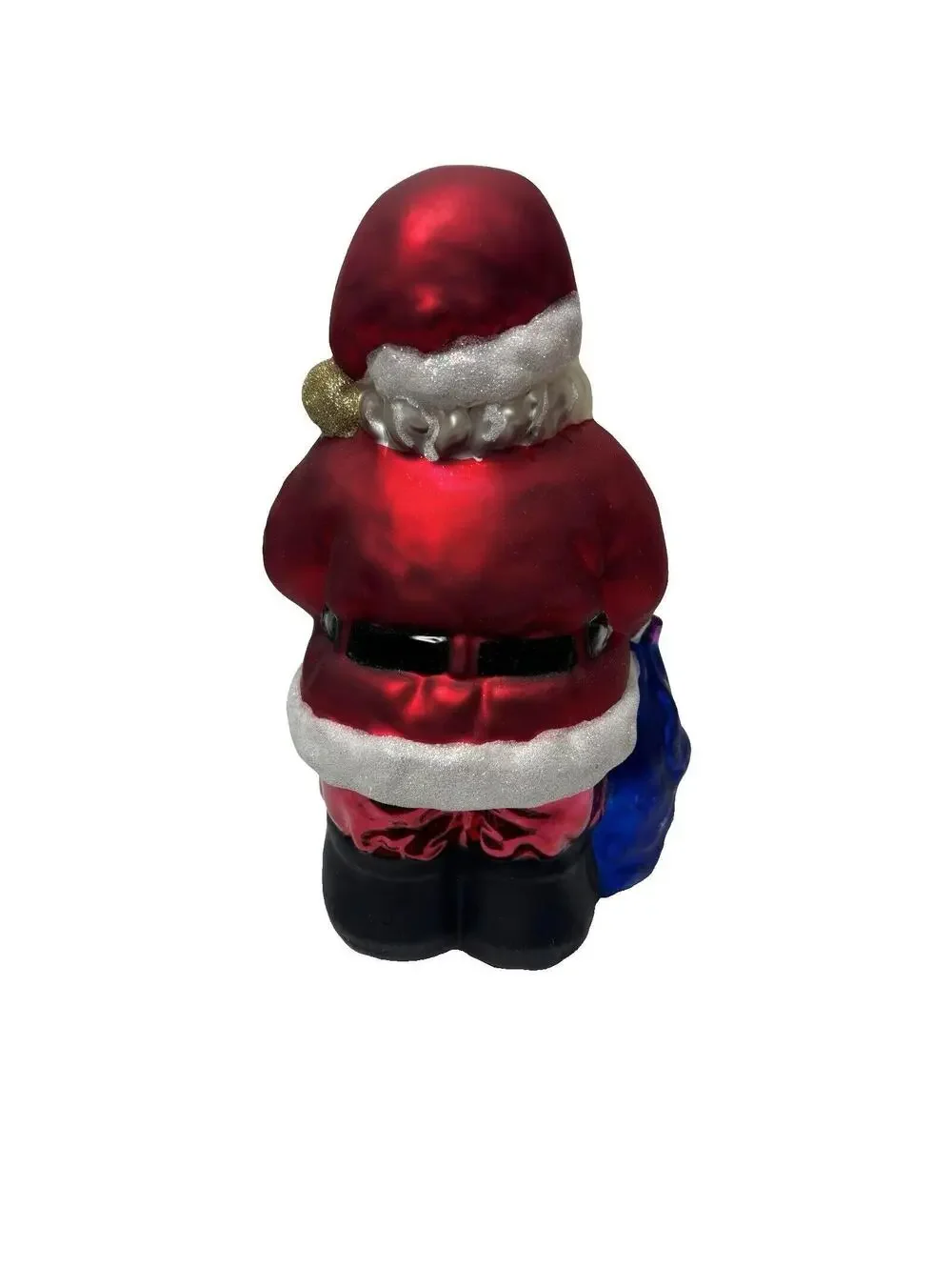 Vintage Santa Claus Christmas Ornament, Glass Carleton Cards Tree Decor RARE NEW